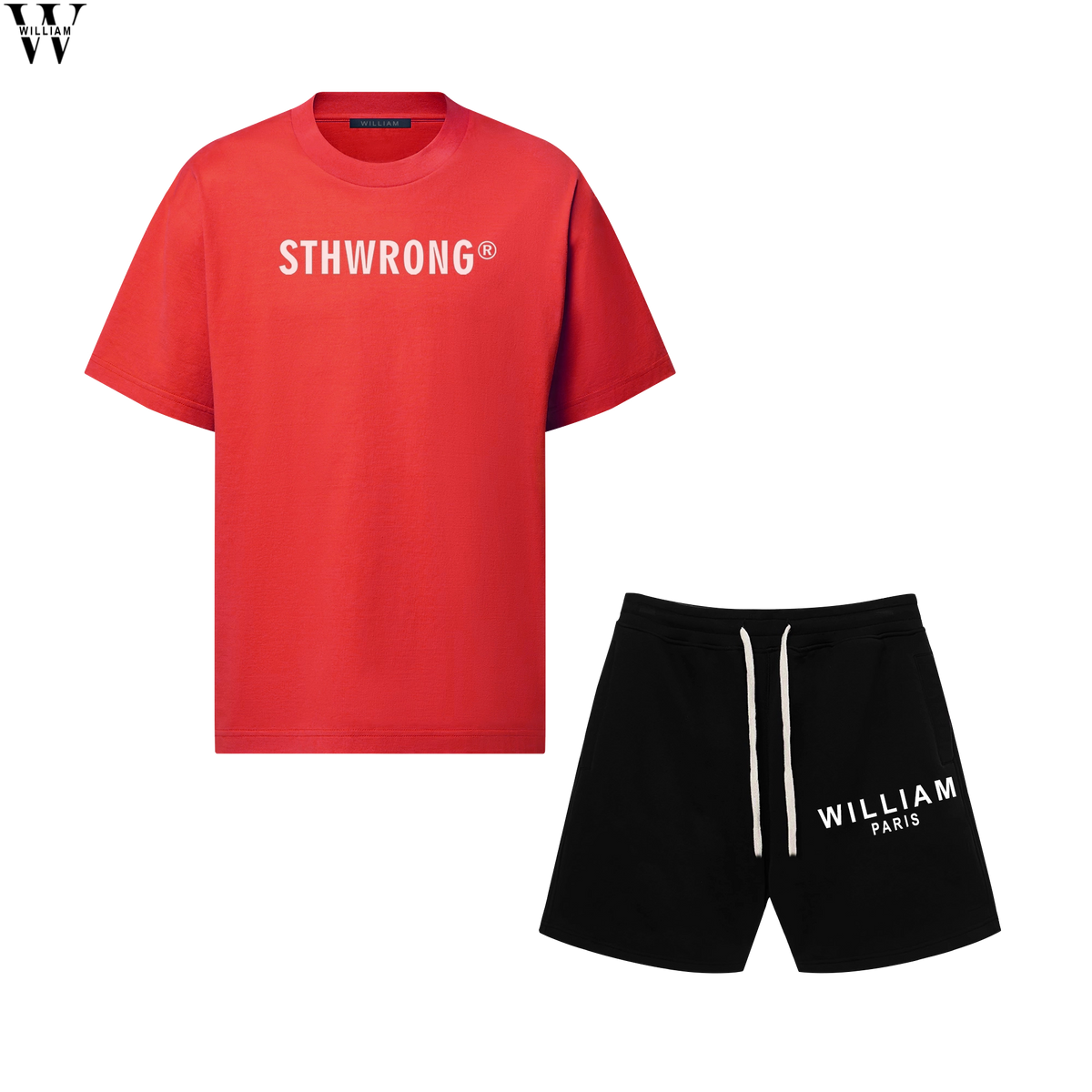 Đỏ / Quần Đen / S