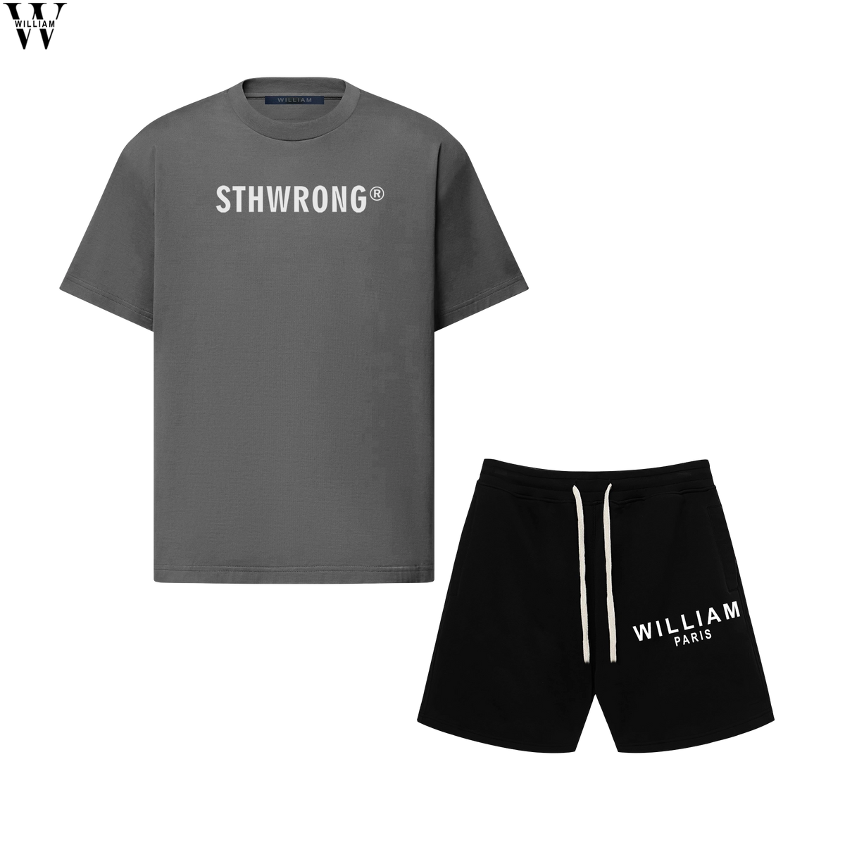 Gray / Quần Đen / S